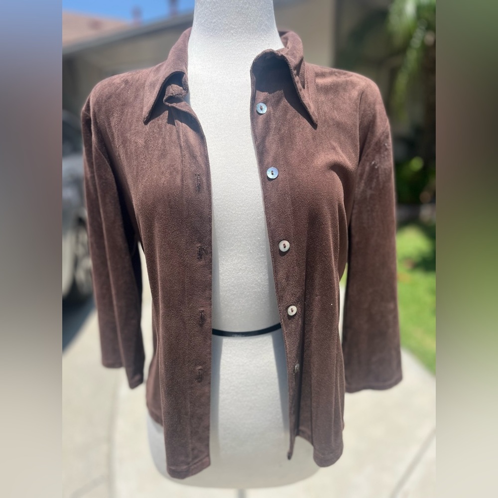 Vintage Brown Button-Up Jacket